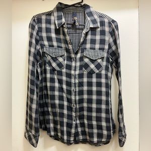 Seven brand plaid button down flannel